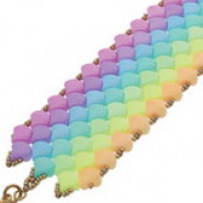 Freie Anleitung Ginko Perlen - Armband Bondeli Rainbow